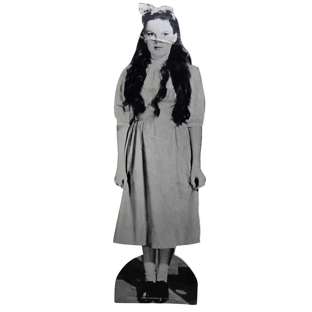 Vintage Rare Wizard of Oz Dorothy Cardboard Stand-Up LA 17.5 Inch B&W